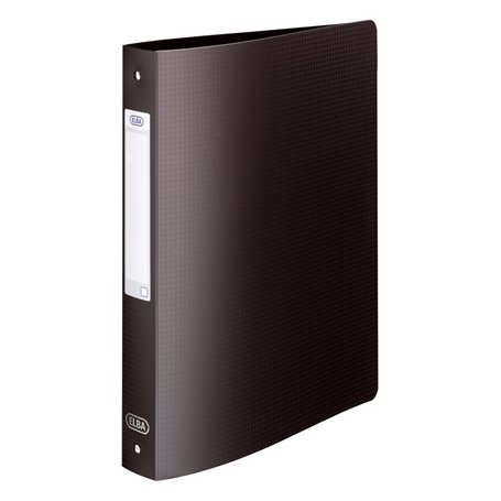 OXFORD Classeur Memphis A4 Dos 40mm 4 Anneaux Ronds Couverture Polypro Noir