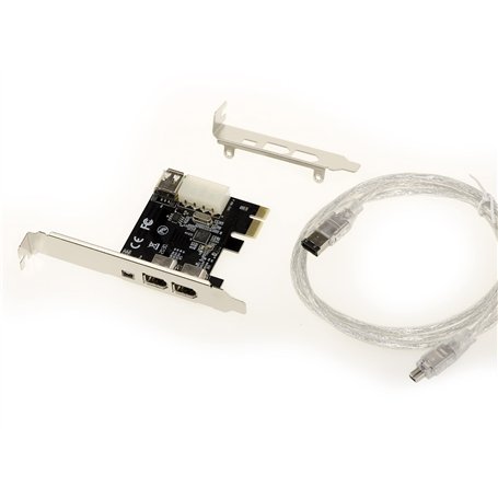 KALEA-INFORMATIQUE Carte contrôleur PCI Express PCIe vers FireWire 400 IEEE1394a 2+1 Ports 6 Points et 4 Points avec Chipset Via