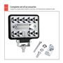 NZBZMBTTVF Grand Champ de Vision de 3 Pouces Automobile 3030 DIRIGÉ Lumières de Travail 54W Spot de Phare for Moto Automobile SU