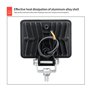 NZBZMBTTVF Grand Champ de Vision de 3 Pouces Automobile 3030 DIRIGÉ Lumières de Travail 54W Spot de Phare for Moto Automobile SU