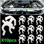 NSFSAYYDSW Clip de Fixation de Tige de Capot, 20 pièces, Clip de Fixation de Tige de Capot de Couvercle de Moteur Compatible for