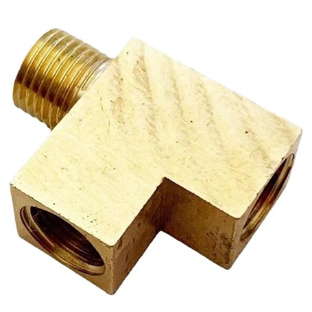 Adaptateur D'angle De Répartiteur En T En Laiton Fileté M10 X 1 Mm For Connexion De Capteur De Pression D'huile For La Plupart D