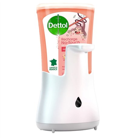 Dettol - No-Touch Distributeur Automatique de Gel Lavant Mains et Sa Recharge Parfum Classique - 250 ml