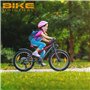 BIKE ORIGINAL - Roue Arrière 20" - Jante Aluminium Simple Parois - Moyeu Aluminium à Écrous - Compatible Pneus 35 à 65 mm - 36 R