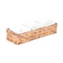 Table Passion - Service apéritif Seya tressé 4 pièces rectangle