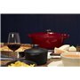 2 litres Ø 28 cm H 10.5 cm - Extérieur Rouge Rubis intérieur Noir - toutes sourc
