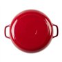 Sitram 716468 Cocotte ronde en fonte émaillée 5,2 litres Ø 28 cm H 10.5 cm - Extérieur Rouge Rubis intérieur Noir - toutes sourc