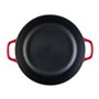 Sitram 716468 Cocotte ronde en fonte émaillée 5,2 litres Ø 28 cm H 10.5 cm - Extérieur Rouge Rubis intérieur Noir - toutes sourc