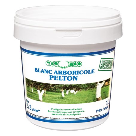 PELTON FERTILIGENE PBLAN1N - Soin des Arbres Blanc Arboricole seau 1 L - Prêt à l'emploi et naturel - Protège les arbres - Barri