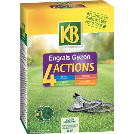 KB K4S - Engrais Gazon 4 Actions Naturel 3