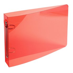 Exacompta - Réf. 51090E - Classeur semi-rigide Polypro Crystal -2 anneaux ronds diamètre 25 mm - Dos 35 mm - Dimensions extérieu