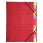 Exacompta - Réf. 54245E - 1 trieur dos agrafé - avec élastiques - couverture imprimée en carte lustrée et intérieur en carte rec