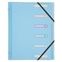 Exacompta - Réf 56170E - 1 trieur Chromaline Pastel - 3 rabats - avec élastiques et fenêtres découpées - couverture et intérieur