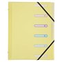Exacompta - Réf 56170E - 1 trieur Chromaline Pastel - 3 rabats - avec élastiques et fenêtres découpées - couverture et intérieur