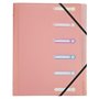 Exacompta - Réf 56170E - 1 trieur Chromaline Pastel - 3 rabats - avec élastiques et fenêtres découpées - couverture et intérieur