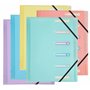 Exacompta - Réf 56170E - Carton de 10 trieurs Chromaline Pastel - 3 rabats - avec élastiques et fenêtres découpées - couverture