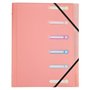 Exacompta - Réf 56170E - Carton de 10 trieurs Chromaline Pastel - 3 rabats - avec élastiques et fenêtres découpées - couverture 