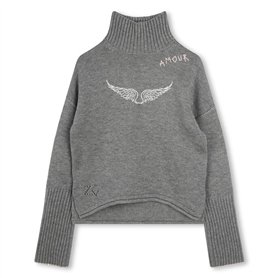 ZADIG & VOLTAIRE Polo-neck jumper girl grey