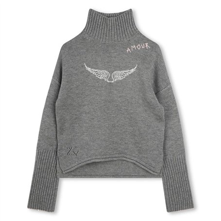 ZADIG & VOLTAIRE Polo-neck jumper girl grey