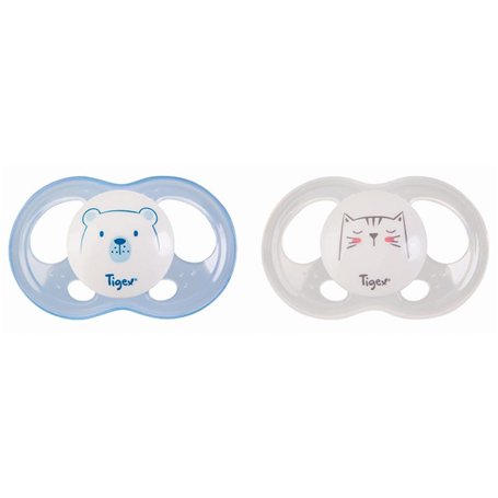 Tigex Set de 2 Sucettes Tigex Soft Touch Taille 18+ Mois - modèles aléatoire