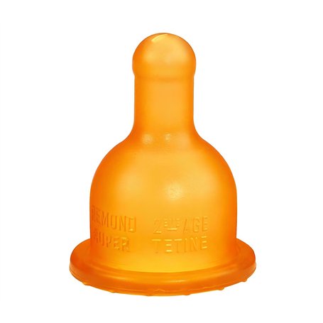dBb Remond Super-tétine 2ème âge antiaérophagique en caoutchouc – Tétine à débit constant spéciale pour lait épais