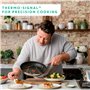 Tefal Jamie Oliver Cook's Direct Inox Lot de 2 poêles 24/28 cm, Induction, Revêtement antiadhésif, Indicateur de cuisson, Poigné