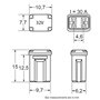 Restagraf - Fusible J-Case Micro pour Automobile - Puissance 30 A - 32 V - Réf. 17363 - Sachet de 2
