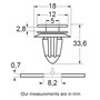 Restagraf - Fixations Agrafe de Panneau pour Garniture de Porte - Compatible avec CITROËN XSARA, XSARA II - Réf. 9996 - Sachet d