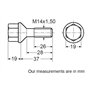 Restagraf - Vis de Roue Jante Aluminium - Compatible avec Alpine, Renault - Réf. 221455 - Blister de 1