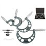 JMORCO Micrometre Outil de machiniste for Jeu de micromètres extérieurs 4pcs 0-4quot; 0-100mm 4 Précision 0.01mm Précision Carbi