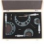 JMORCO Micrometre Outil de machiniste for Jeu de micromètres extérieurs 4pcs 0-4quot; 0-100mm 4 Précision 0.01mm Précision Carbi