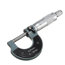 JMORCO Micrometre 0.01mm 0-25mm extérieur Externe jauge métrique micromètre machiniste Mesure avec boîte Outil de Mesure précis