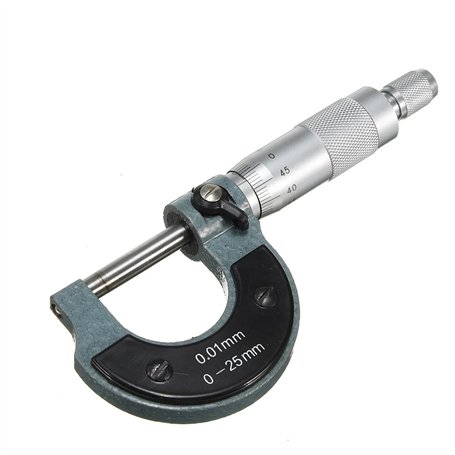 JMORCO Micrometre 0.01mm 0-25mm extérieur Externe jauge métrique micromètre machiniste Mesure avec boîte Outil de Mesure précis