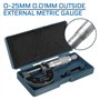 JMORCO Micrometre 0.01mm 0-25mm extérieur Externe jauge métrique micromètre machiniste Mesure avec boîte Outil de Mesure précis