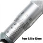 JMORCO Micrometre 0.01mm 0-25mm extérieur Externe jauge métrique micromètre machiniste Mesure avec boîte Outil de Mesure précis