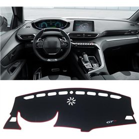 CaoYH Voiture Tapis Tableau Bord pour Peugeot 3008 5008 GT Line 2016-2021 2022 2023 Tableau Couverture Protection Solaire Antidé