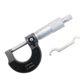 JMORCO Micrometre Outil de machiniste de micromètre d'étrier de jauge de précision de micromètre extérieur de 0-1quot;0-25mm