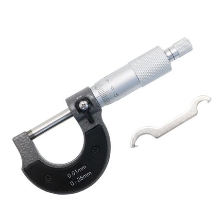 JMORCO Micrometre Outil de machiniste de micromètre d'étrier de jauge de précision de micromètre extérieur de 0-1quot;0-25mm