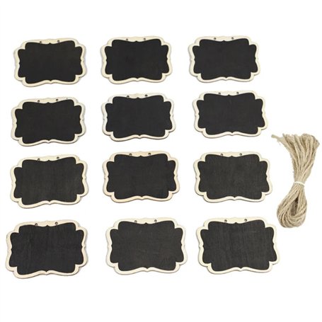Tableaux Noirs Suspendus Ensemble de 12 panneaux de tableau suspendus effaçables en ardoise noire