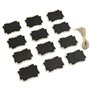 Tableaux Noirs Suspendus Ensemble de 12 panneaux de tableau suspendus effaçables en ardoise noire, étiquettes avec ficelle de Ju