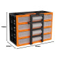 Cogex 72070 Casier de rangement en plastique 4 tiroirs