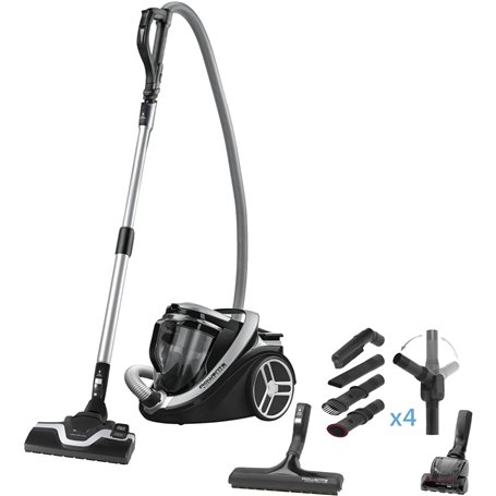 Aspirateur sans sac Rowenta Silence Force Cyclonic Home et car Pro 550 W Gris métal