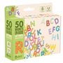 Jeujura - Magnets Bois 50 Lettes Majuscules - pour accompagner Les Tableaux - Aimantées en Bois - Familiariser avec l'écriture -
