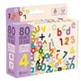 Jeujura - Magnets Bois 80 Lettes Minuscules
