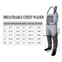 GGNPCWW Combinaison de pêche Bootfoot Poitrine Cuissardes de pêche Respirant imperméable Wader for pêche à la Mouche Chasse SML 