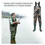 GGNPCWW Combinaison de pêche Cuissardes de pêche à la Mouche, Feuille d'érable, Bas Respirant et imperméable, Pantalon de rivièr