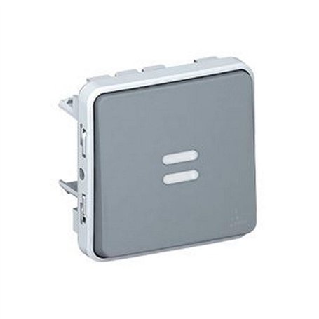 Legrand 069512 Interrupteur ou Va et Vient Témoin Étanche Câblage Phase Distribuée Plexo Composable IP55