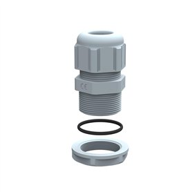 098003 Presse étoupe plastique M20 Legrand - câble diamètre 6 à 12mm - Gris RAL 7001 - Filetage ISO - Étanche IP68