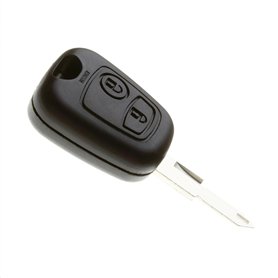 Jongo - Coque de Clé avec Lame Compatible avec Peugeot 206 | Boitier Clef Plip Voiture Utilitaire Télécommande 2 Boutons