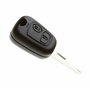 Jongo - Coque de Clé avec Lame Compatible avec Peugeot 206 | Boitier Clef Plip Voiture Utilitaire Télécommande 2 Boutons